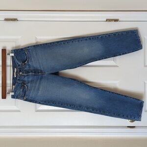 Levi's Premium Medium Wash High Rise Wedgie Slim Fit Cropped Button Fly Jeans 26